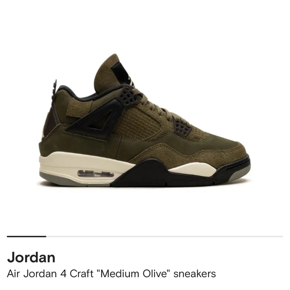 Jordan Air Jordan 4 Craft Olive Sneakers
